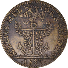 France, Token, Royal, Etats de Bourgogne,  Duc de Joyeuse, History, 1587
