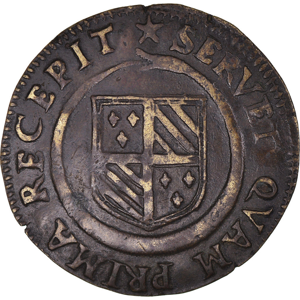France, Token, Royal, Etats de Bourgogne, History, 1591, VF(30-35), Brass