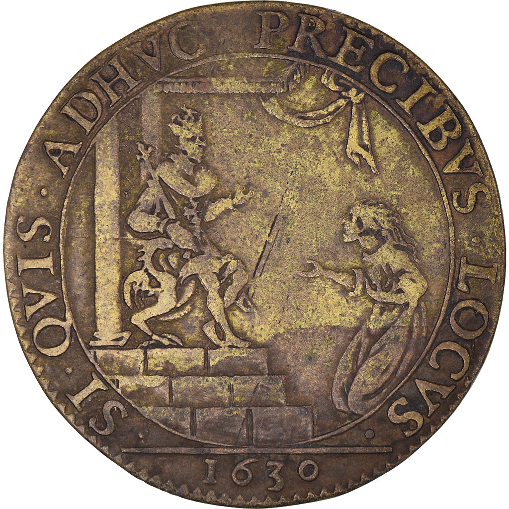 France, Token, Royal, Etats de Bourgogne, History, 1630, VF(30-35), Brass