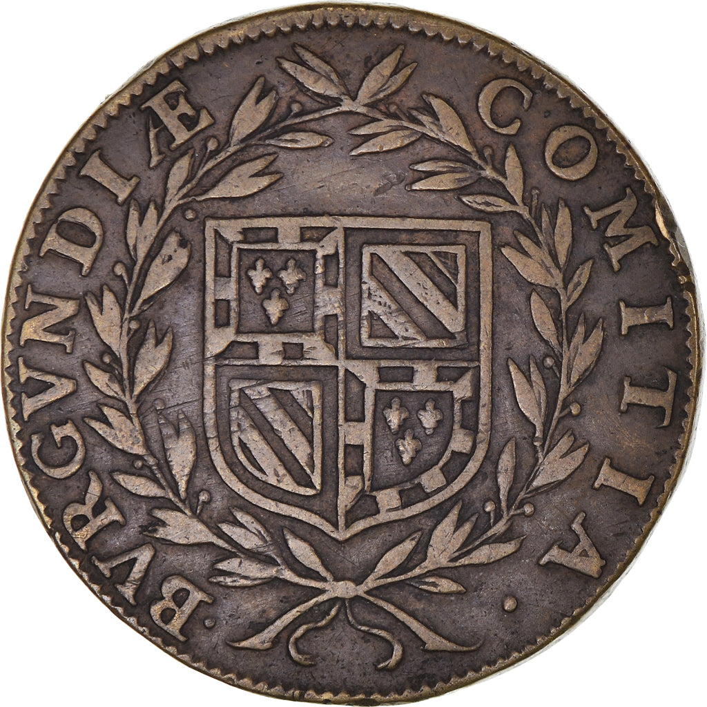 France, Token, Royal, Etats de Bourgogne, History, 1639, EF(40-45), Copper