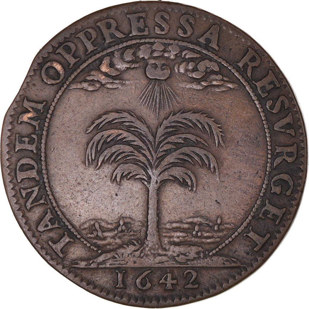France, Token, Royal, Etats de Bourgogne, History, 1642, EF(40-45), Copper