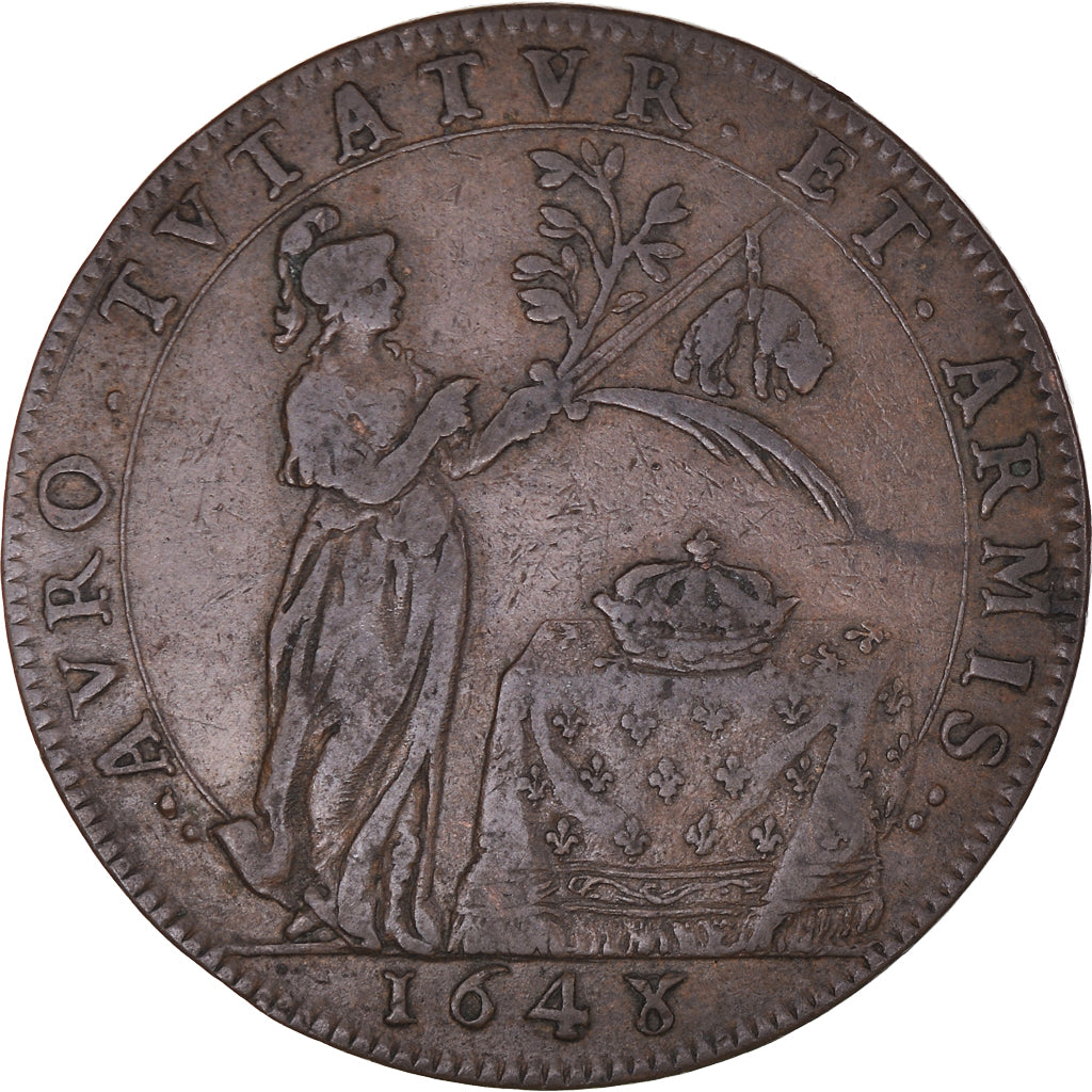 France, Token, Royal, Louis XIV, Chambre des Comptes de Dijon, History, 1648