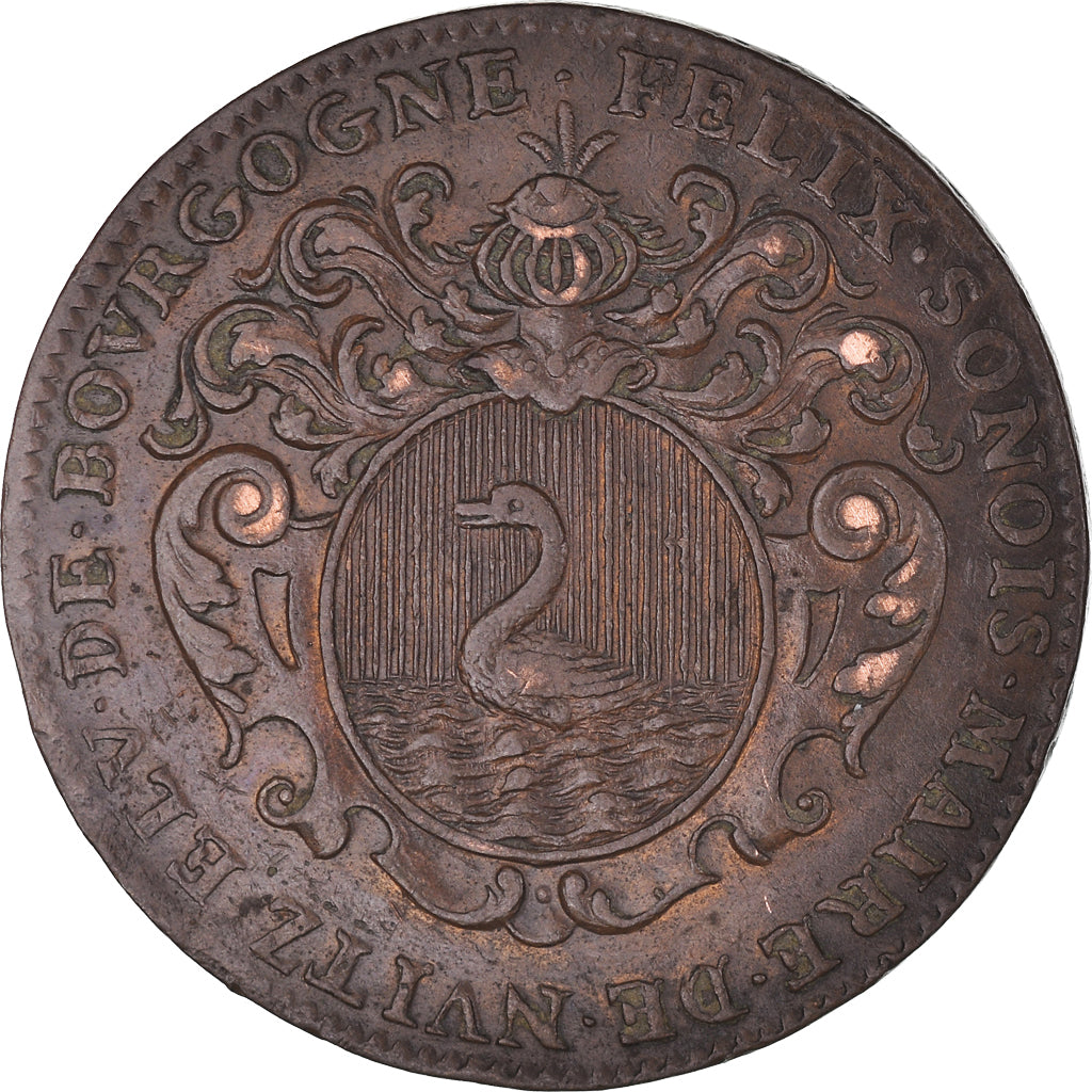 Francia, zeton, Royal, Etats de Bourgogne, Félix Sonois, Elu du Tiers-Etat