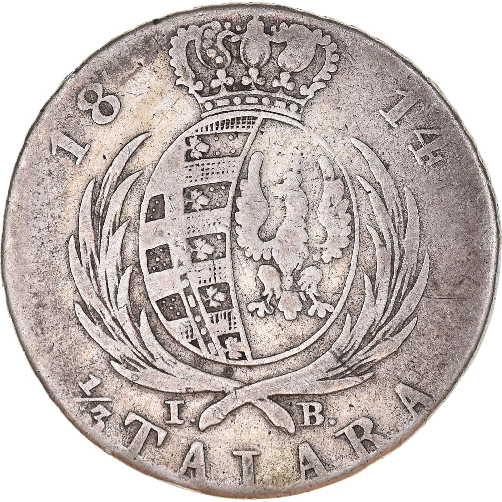 Coin, Poland, Friedrich August I, 1/3 Talara, 1814, VF(20-25), Silver