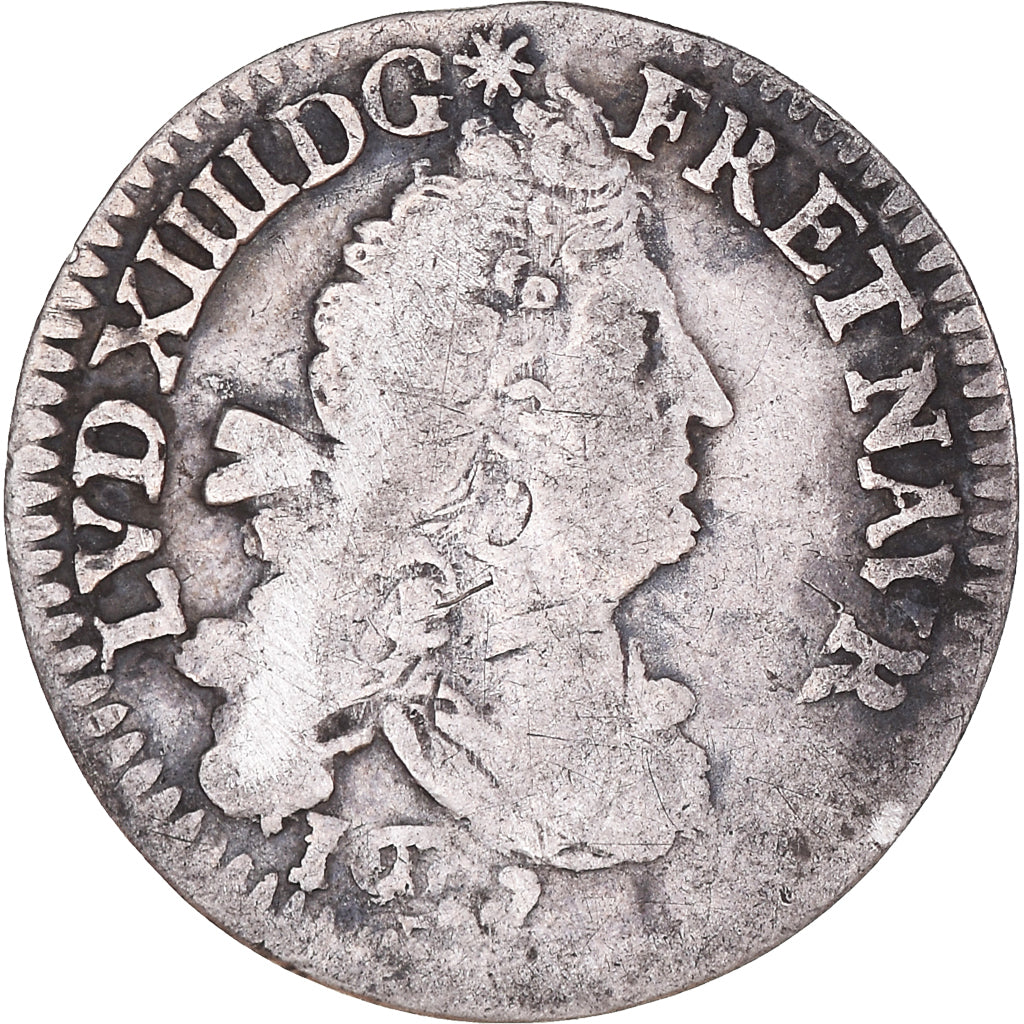 Coin, France, Louis XIV, Quadruple Sol aux deux L, 1691 RF, Paris, VF(30-35)