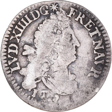 Coin, France, Louis XIV, Quadruple Sol aux deux L, 1691 RF, Paris, VF(30-35)