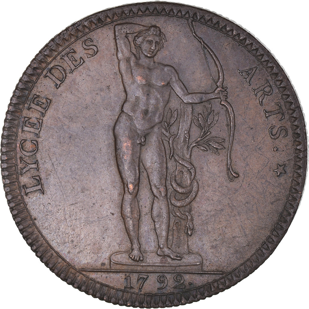 France, Jeton, Lycée des Arts, History, 1792, SUP+, Cuivre, Feuardent:4473 a