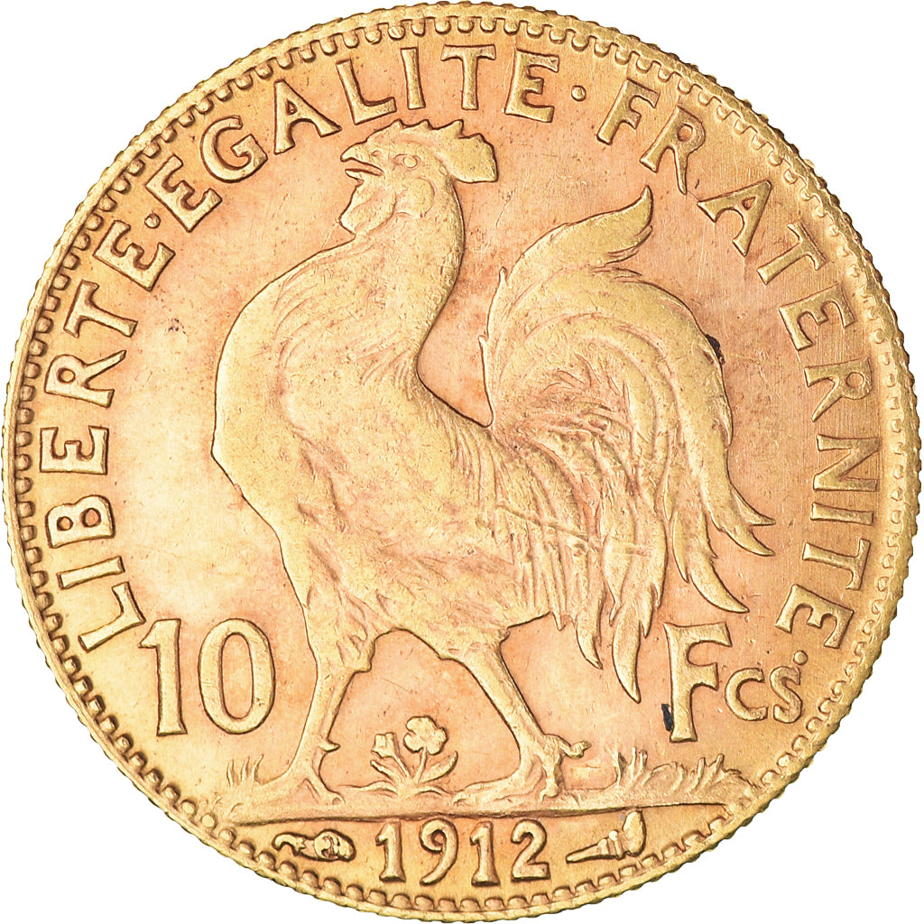 Monnaie, France, Marianne, 10 Francs, 1912, Paris, TTB+, Or, Gadoury:1017