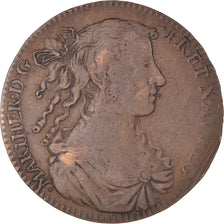 France, Token, Royal, Marie Thérèse d'Autriche, History, 1669, VF(30-35)