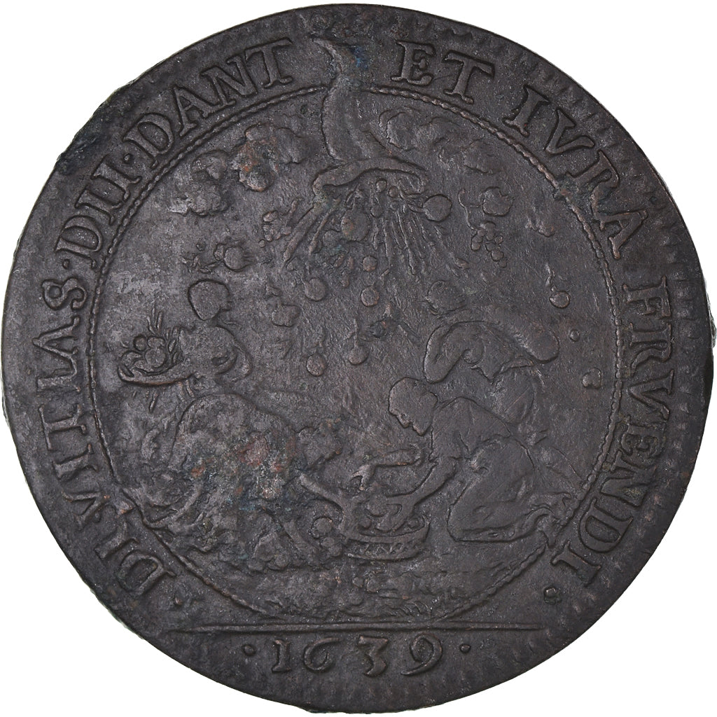 France, Jeton, Royal, Louis XIII Le Juste, History, 1639, TB+, Cuivre