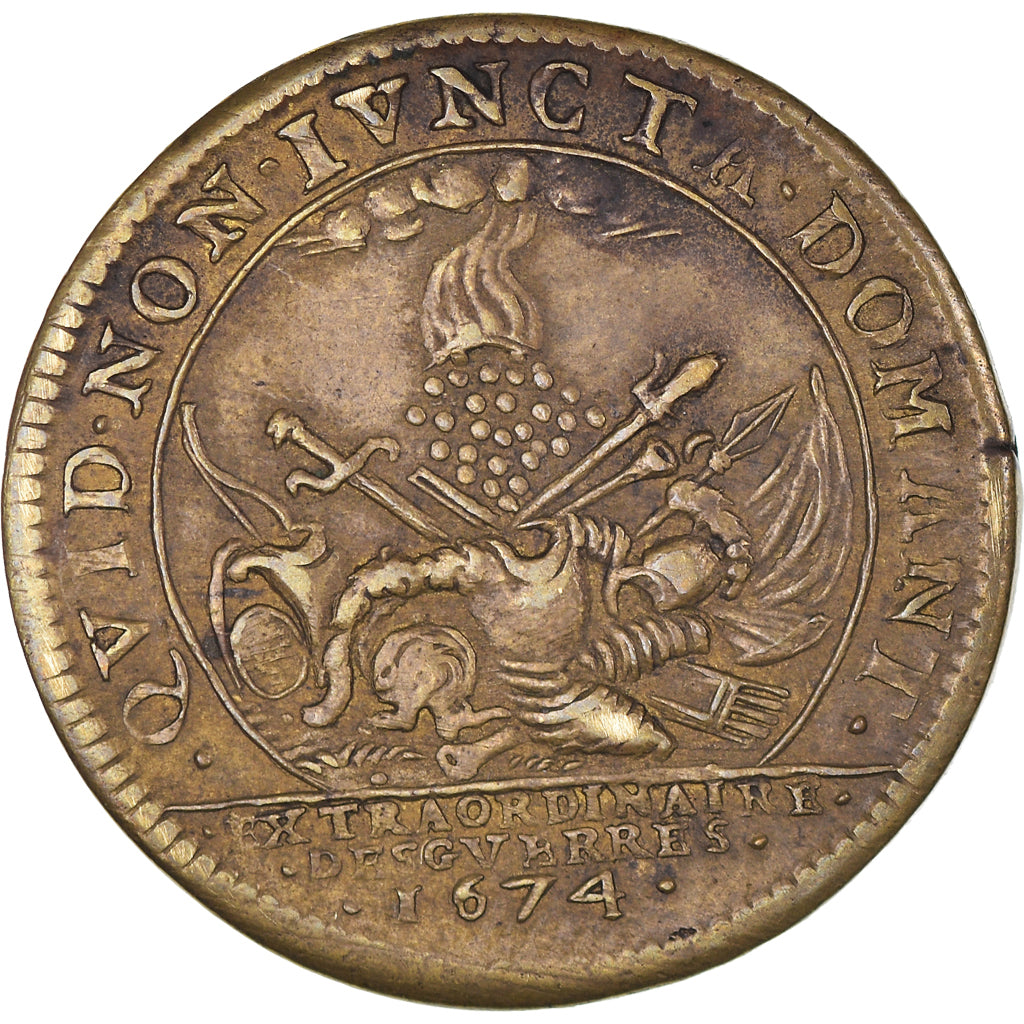 France, Token, Royal, Louis XIV, Extraordinaire des Guerres, History, 1674
