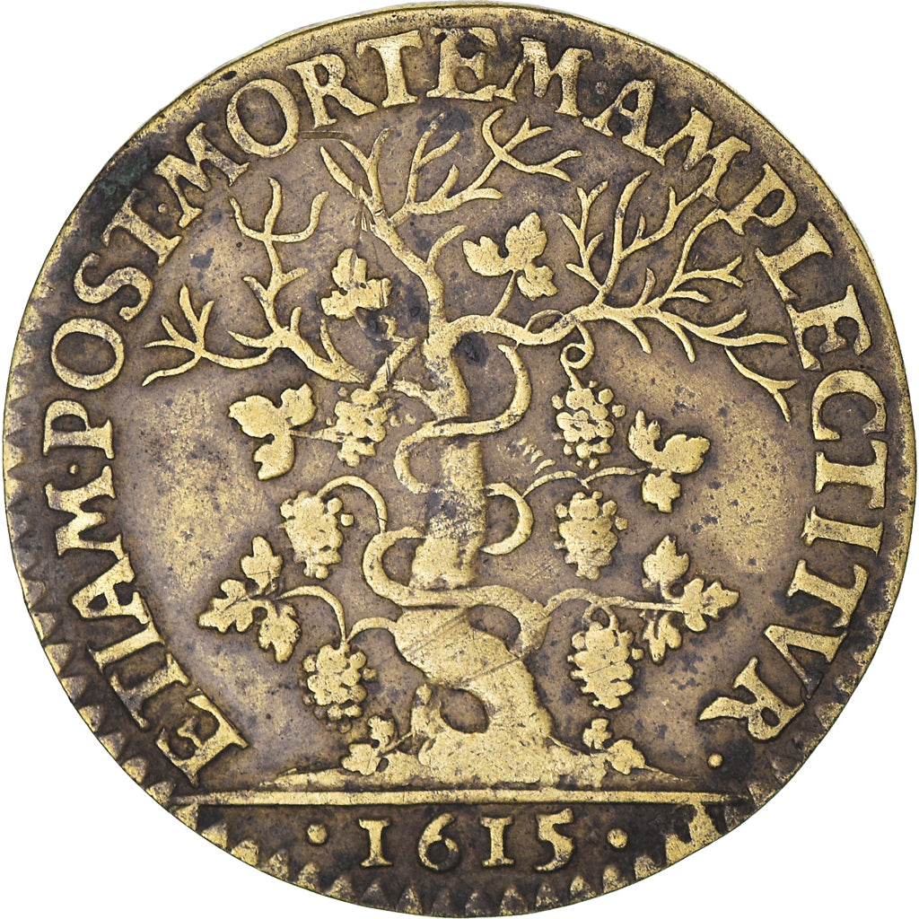 Frankrijk, Token, Royal, Louis XIII , Le Juste, History, 1615, ZF, Tin