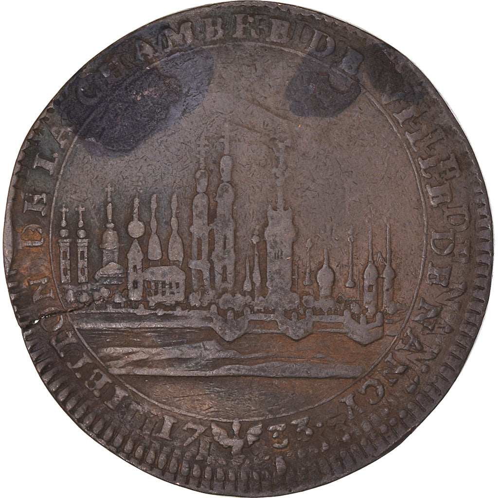France, Token, Royal, Lorraine, Chambre de Ville de Nancy, History, 1733