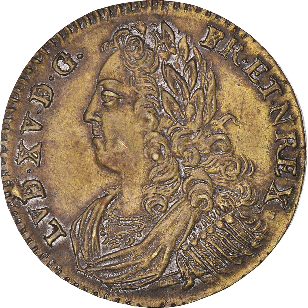 Frankrijk, Token, Louis XV, Prise de Fontarabie, ZF+, Tin, Feuardent:13223