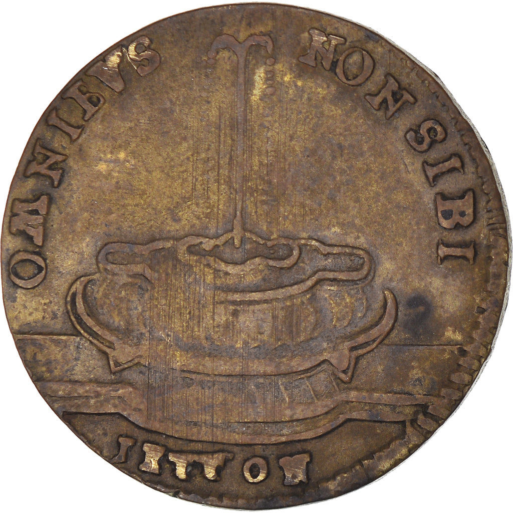 Francia, zeton, Royal, Louis XVI, History, BC+, Latón, Feuardent:13417 var