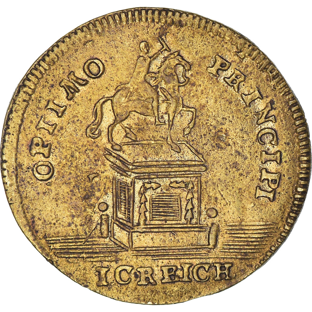 France, Token, Royal, Statue de Louis XVI à Bordeaux, History, EF(40-45), Brass