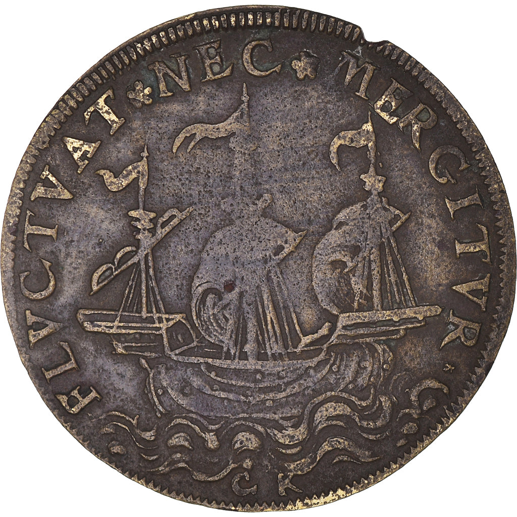 France, Token, Royal, Ville de Paris, Fluctuat nec Mergitur, History, VF(30-35)