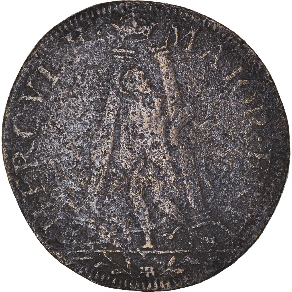 France, Token, Royal, Charles IX, Hercule, History, VF(20-25), Brass