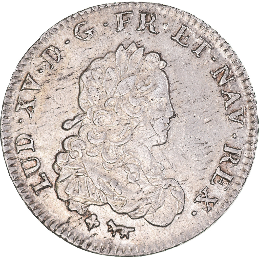 França, Louis XV, 1/3 Ecu, 1/3 Écu de France, 1720, Paris, Prata, AU(50-53)
