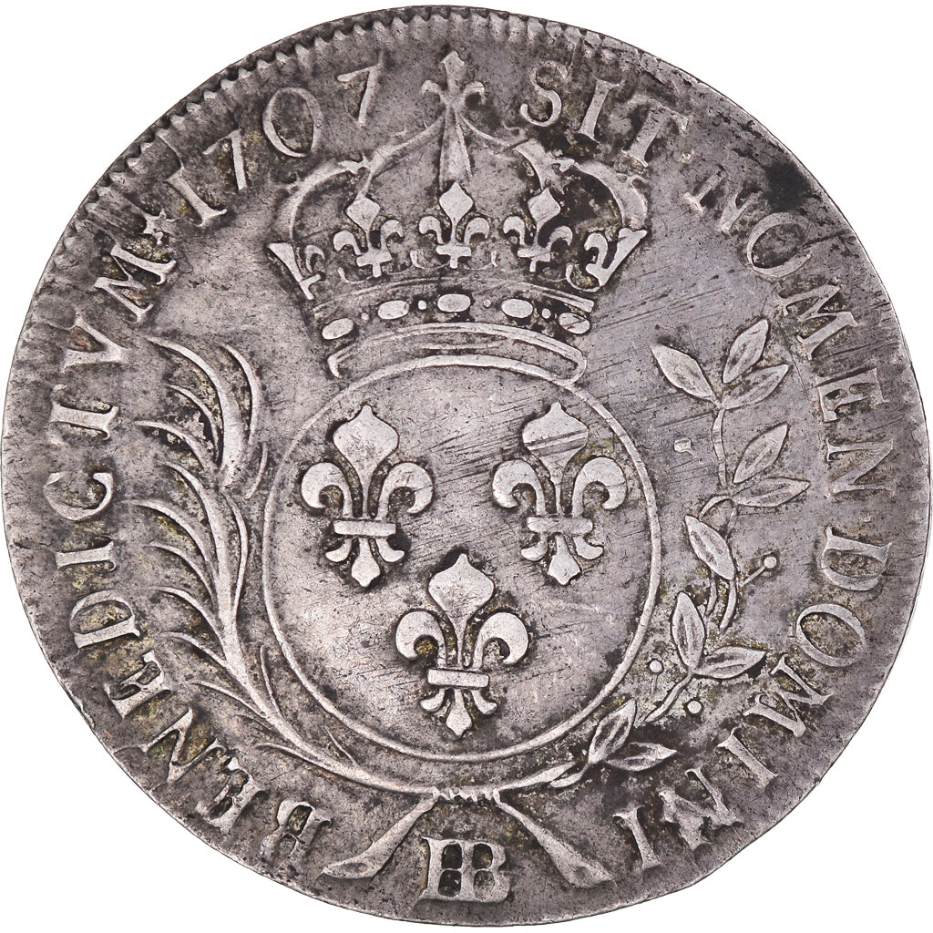 Moneta, Francia, Louis XIV, 33 Sols de Strasbourg aux insignes et aux palmes, 33