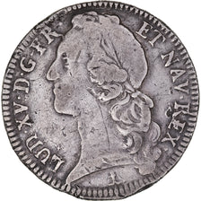 Moeda, França, Louis XV, Écu au bandeau, Ecu, 1748, Montpellier, VF(20-25)