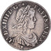 Moeda, França, Louis XIV, 1/12 Écu à la mèche longue, 1/12 ECU, 10 Sols