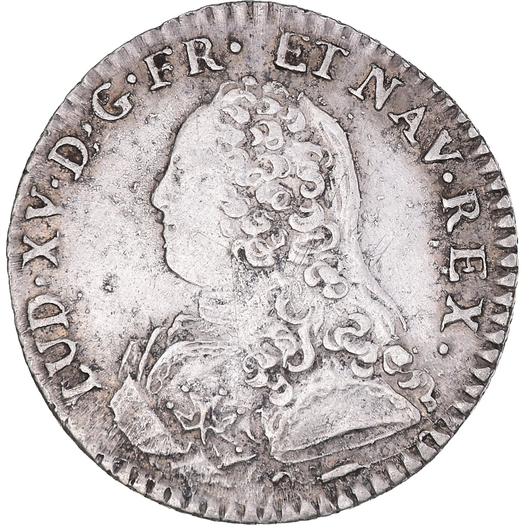 Moeda, França, Louis XV, 1/10 Ecu, 1730, Lille, AU(50-53), Prata, Gadoury:291