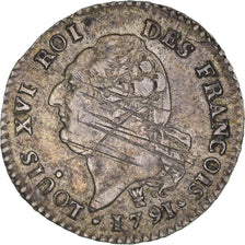 Moneta, Francja, Louis XVI, 15 sols françois, 1791, Limoges, EF(40-45), Srebro
