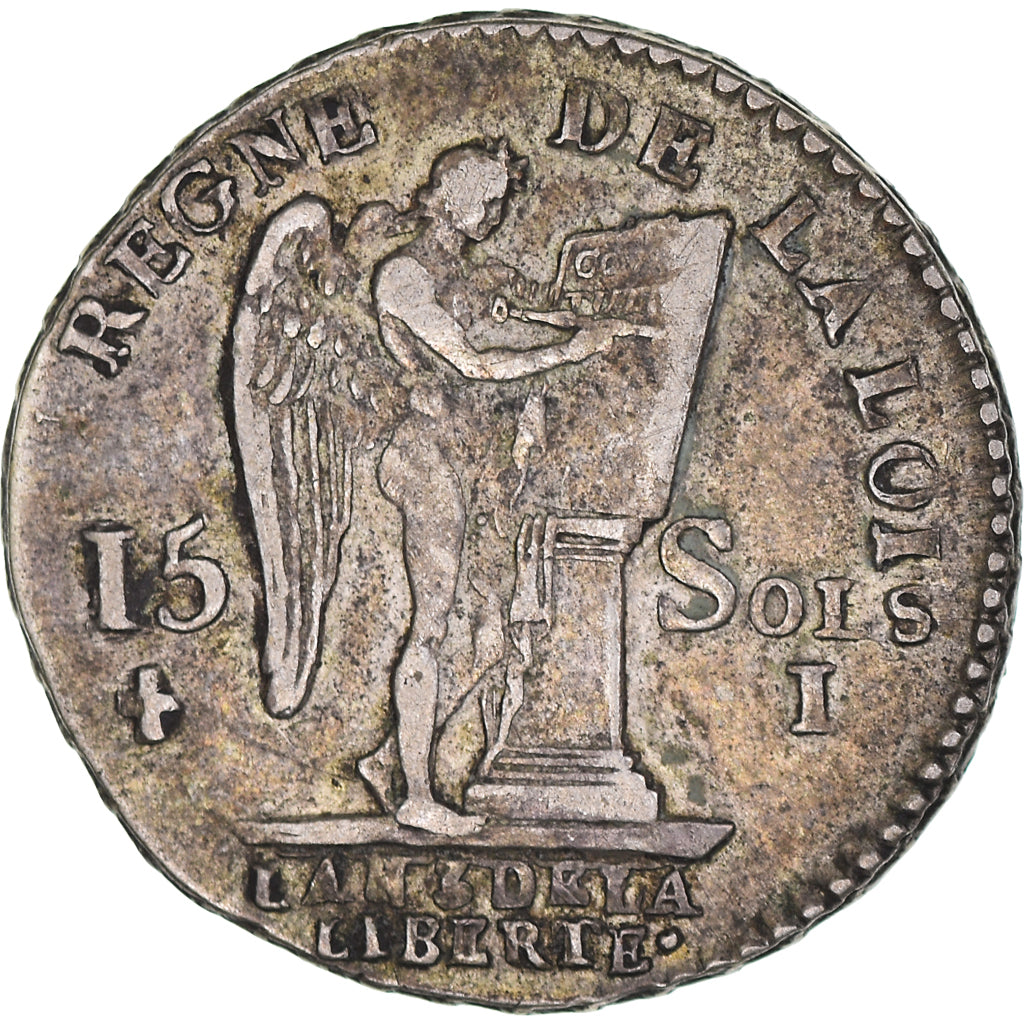 Moneta, Francja, Louis XVI, 15 sols françois, 1791, Limoges, EF(40-45), Srebro
