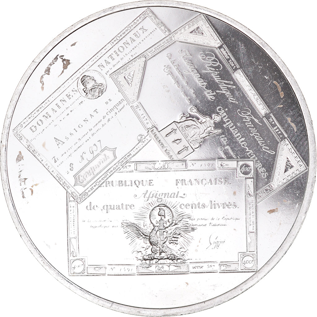 France, Medal, Révolution française, L'Assignat devient Papier-Monnaie