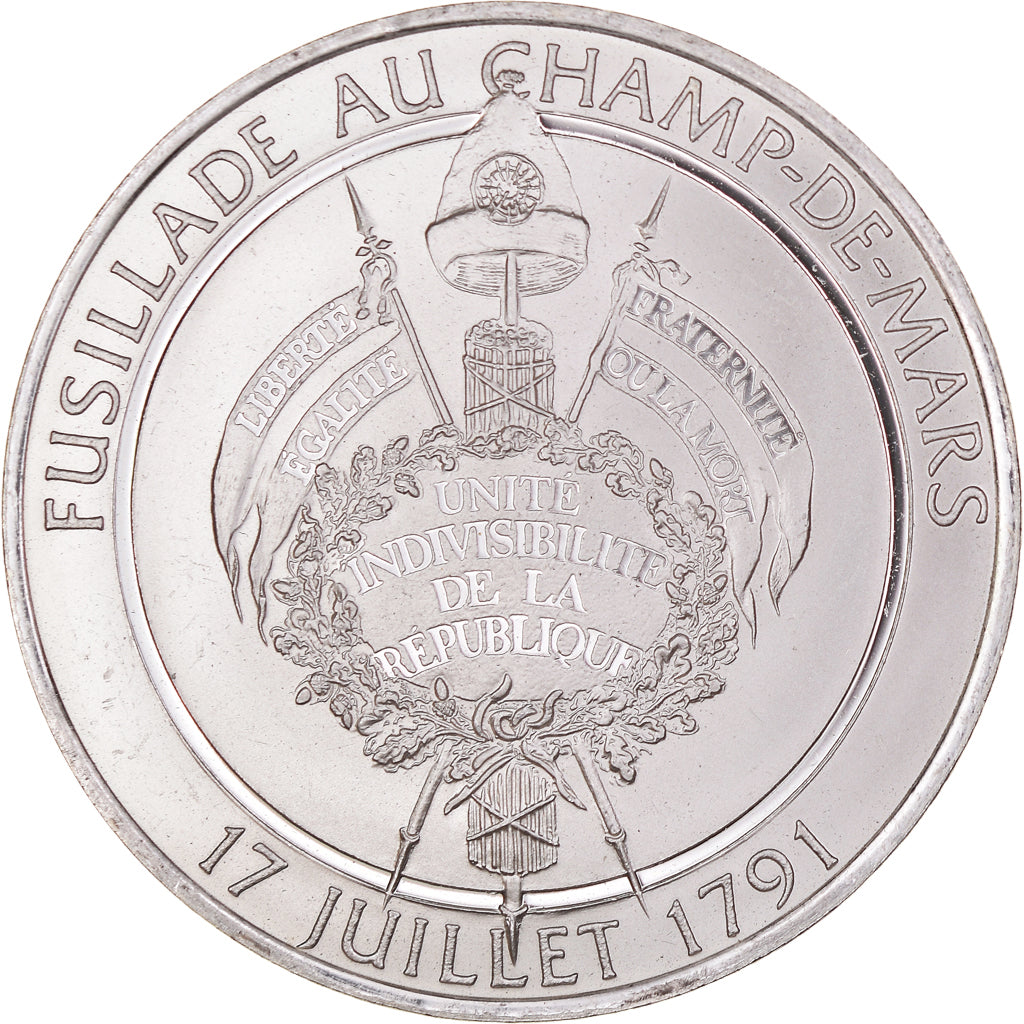 France, Médaille, Révolution française, Fusillade au Champs de Mars, History