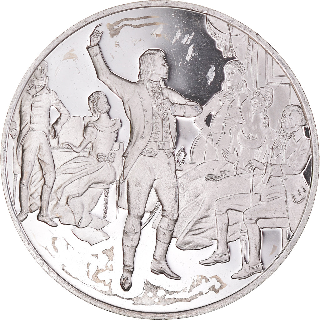 France, Medal, Révolution Française, La Marseillaise, History, MS(64), Silver
