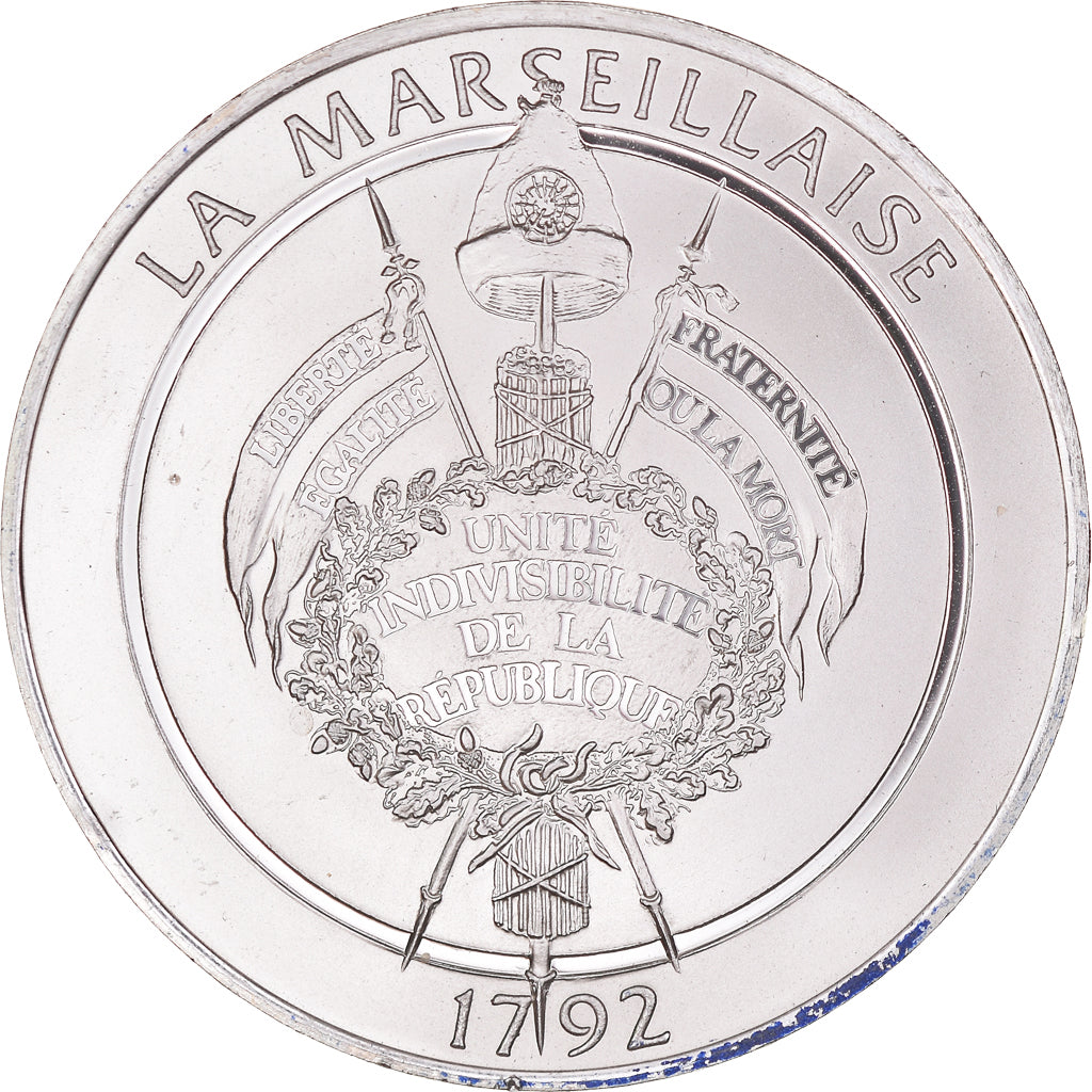France, Medal, Révolution Française, La Marseillaise, History, MS(64), Silver