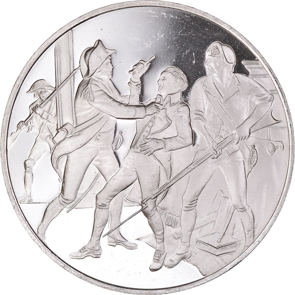 France, Medal, Révolution française, Chute de Robespierre, History, MS(64)