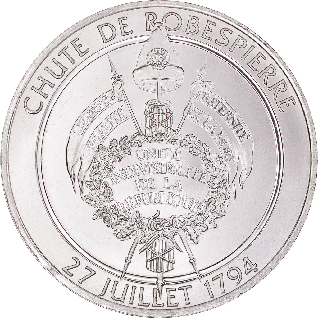 France, Medal, Révolution française, Chute de Robespierre, History, MS(64)