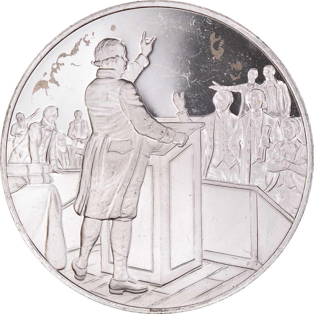 France, Medal, Révolution Française, Danton, History, MS(64), Silver