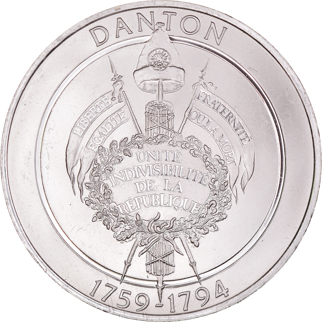 France, Medal, Révolution Française, Danton, History, MS(64), Silver