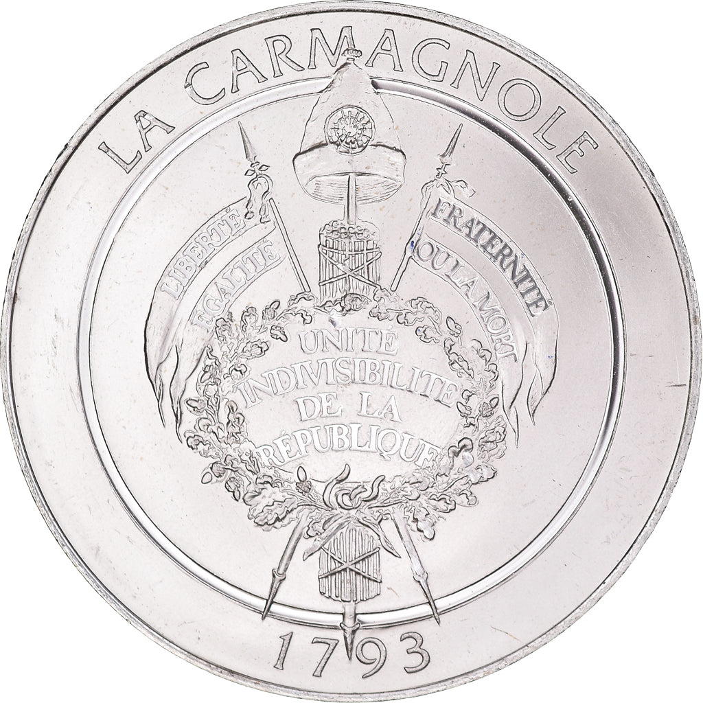 France, Medal, Révolution française, La Carmagnole, History, MS(64), Silver