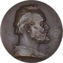 France, Médaille, Victor Hugo, Souvenir du Centenaire, 1902, Chaplain, TTB+