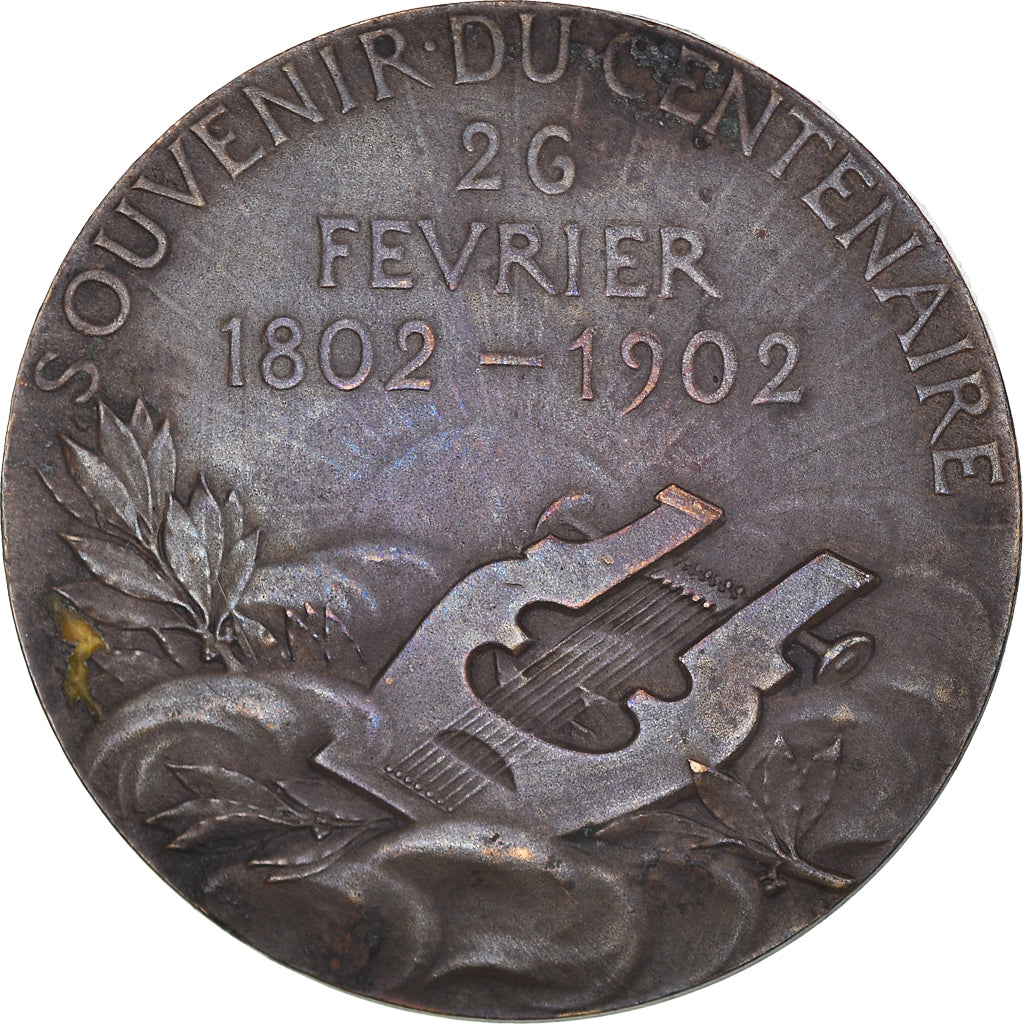 France, Médaille, Victor Hugo, Souvenir du Centenaire, 1902, Chaplain, TTB+