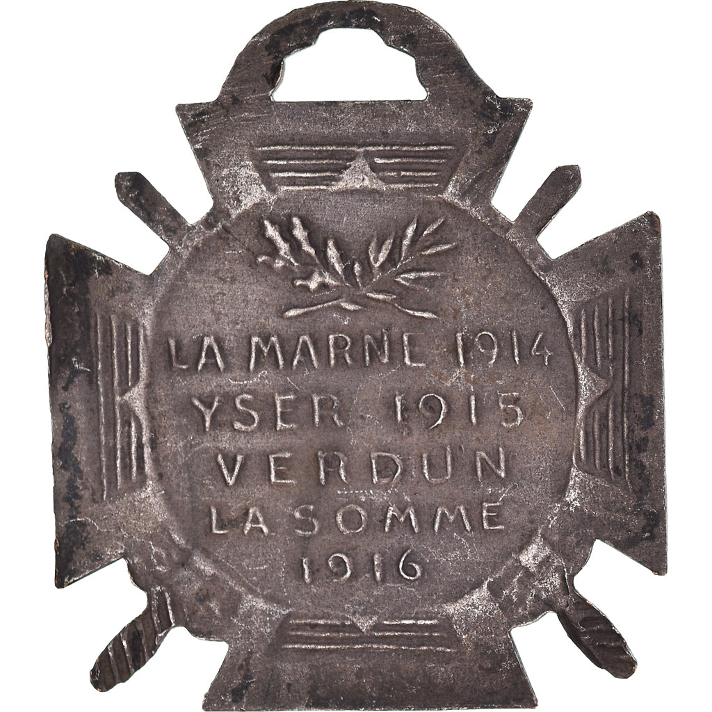 Frankrijk, Medaille, Journée du poilu, WAR, 1915, Bargas, ZF, Silvered bronze