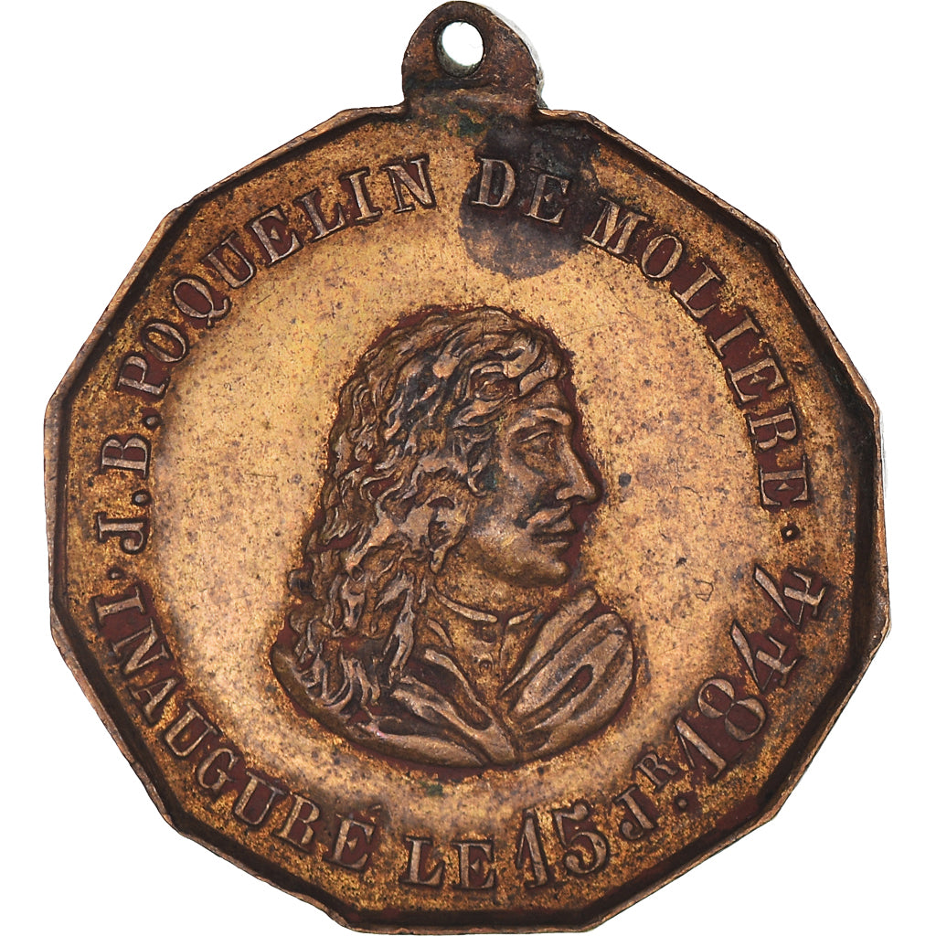 Francja, medal, Jean-Baptiste Pocquelin de Molière, Sztuka i Kultura, 1844