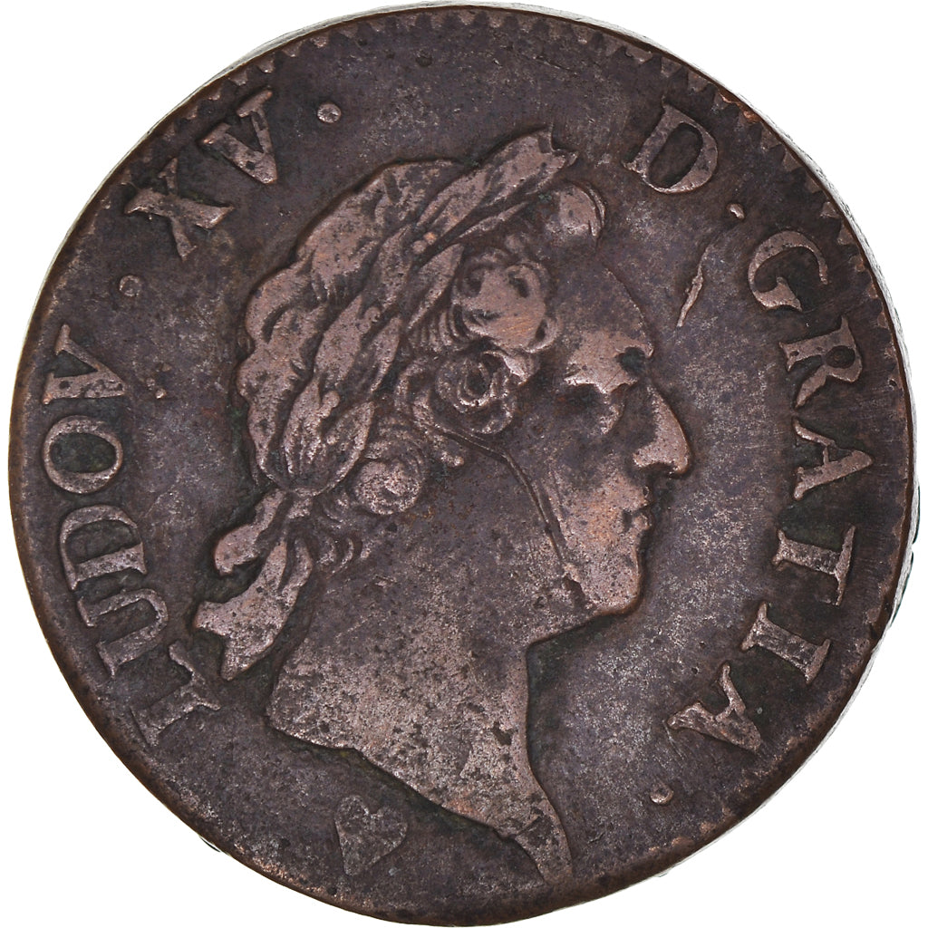 Munten, Frankrijk, Louis XV, Sol à la vieille tête, 1772, Strasbourg, FR+