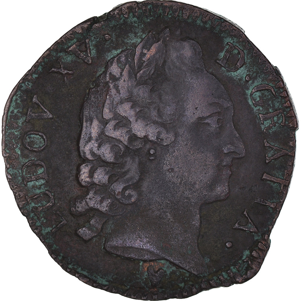 Munten, Frankrijk, Louis XV, Sol d'Aix, 1768, Aix-en-Provence, FR+, Copper