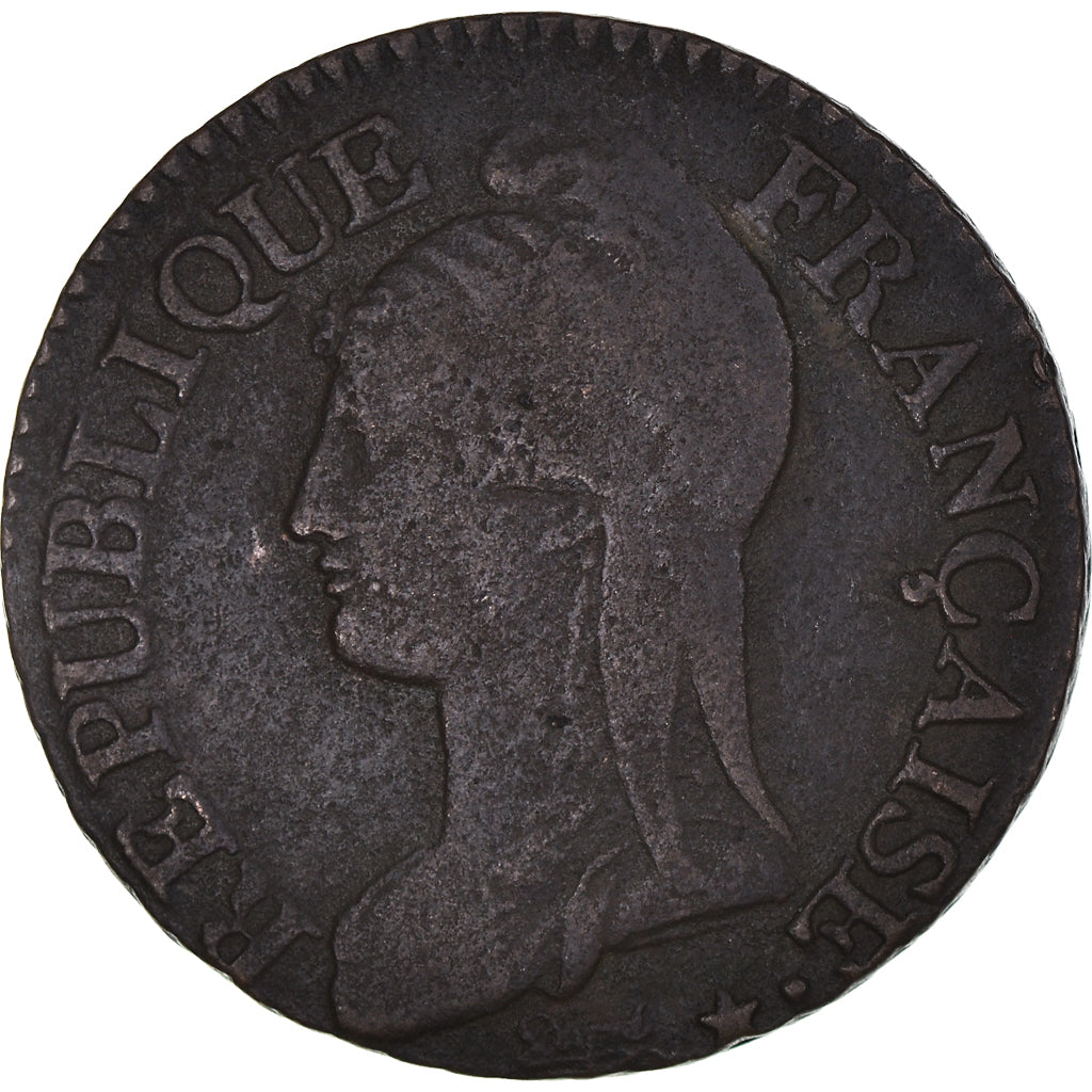 Moneta, Francja, Dupré, 5 Centimes, AN 5, Paris, VF(30-35), Brązowy, KM:635.1