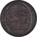 Moeda, França, Au serment, 5 Sols, 1792, Birmingham, AU(50-53), Bronze
