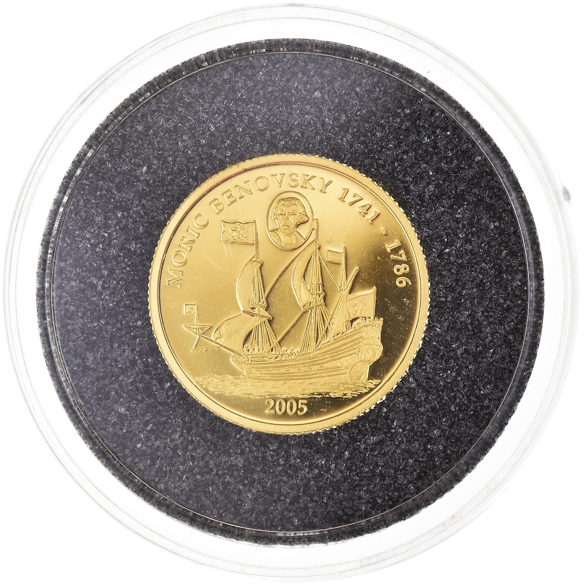 Coin, Liberia, Moric Benovsky, 25 Dollars, 2005, MS(65-70), Gold