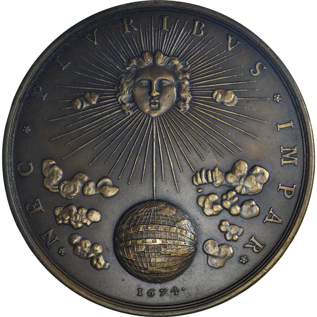 France, Médaille, Louis XIV, Nec Pluribus Impar, History, 1674, Varin