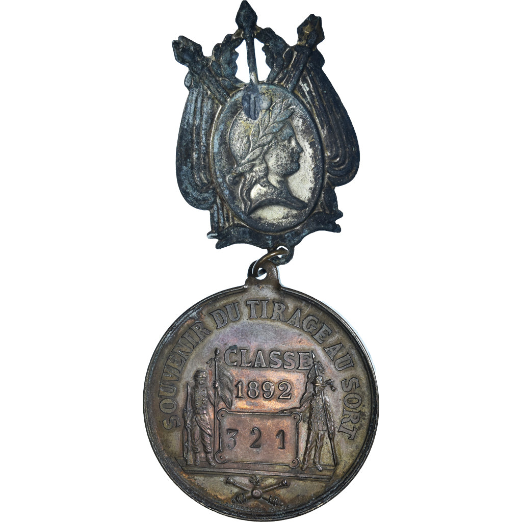 France, Medal, Troisième République, Souvenir du Tirage au Sort, Classe, 1892