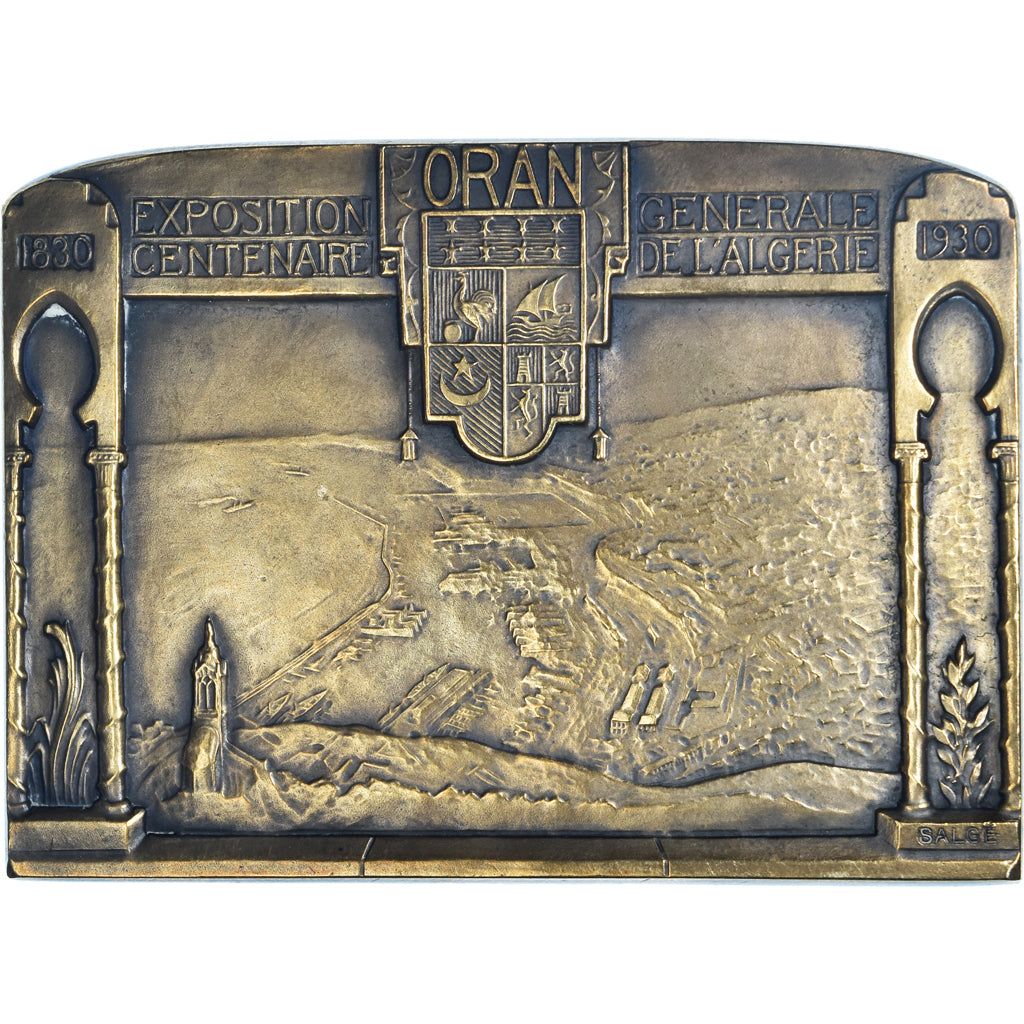 Argélia, medalha, Centenaire, Exposition Générale d'Oran, 1930, Salgé
